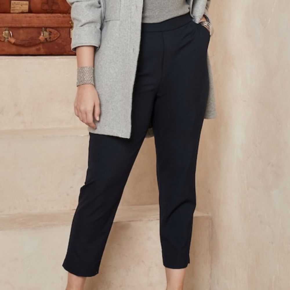 Banana Republic Navy Hayden Taper Pant Size 6 Petite
